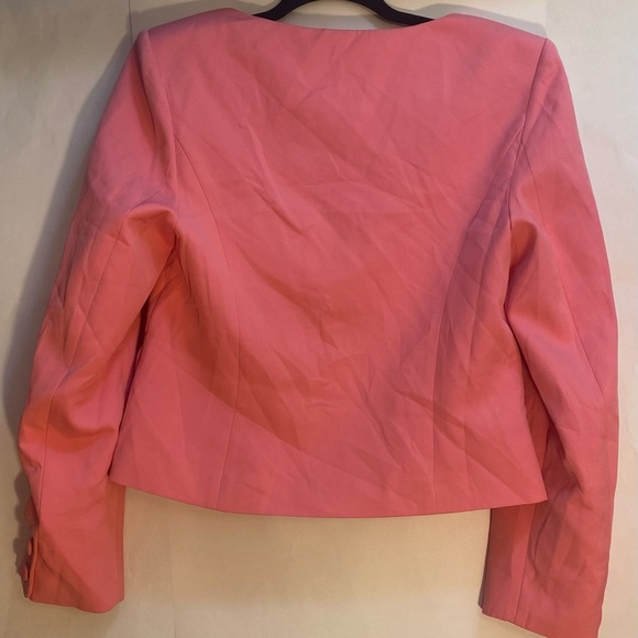 NWT Endless Rose Woman’s Scoop Neck U Button Pink Blazer Top Jacket Size Medium - Picture 4 of 12